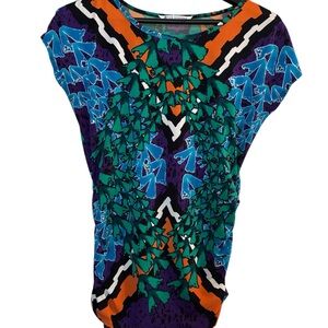 Peter Nygard Multicolor Geometric Blouse